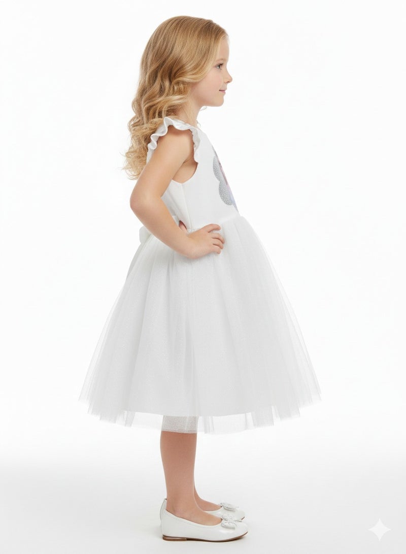 D'Daniela White Tulle Dress - Image 3